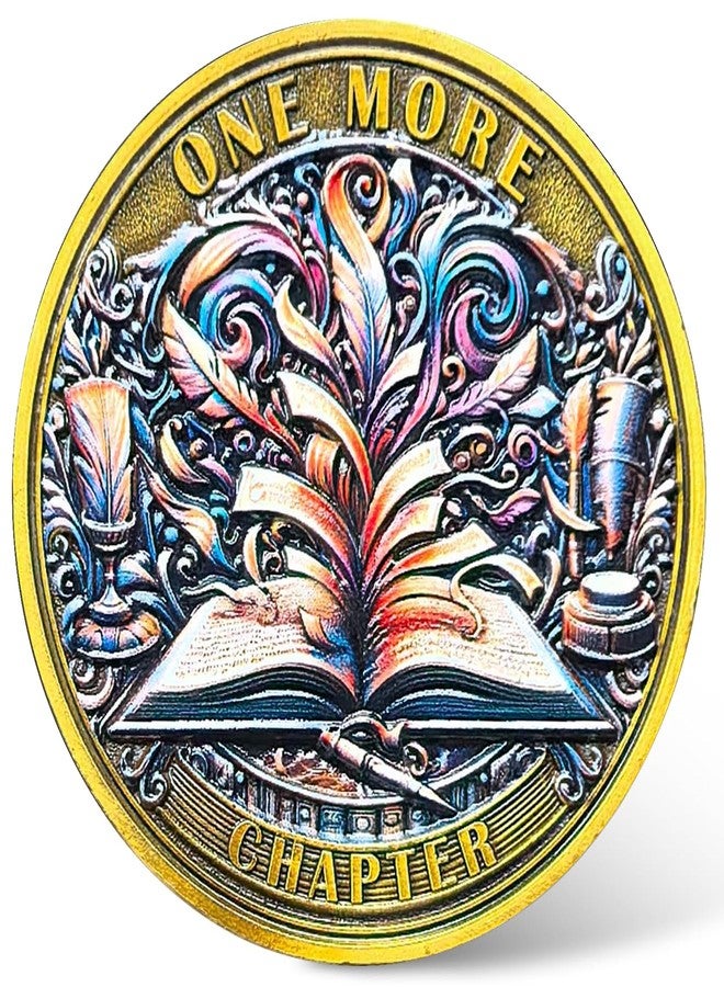 CYOUNG Book Lovers Decision Coin - 'One More Chapter' vs 'Go to Bed' Dual-Sided Medallion (Single Coin) - Image 1