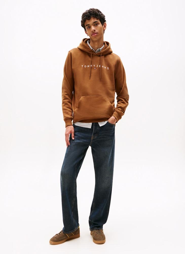 TOMMY JEANS Linear Logo Embroidery Kangaroo Pocket Hoody - Image 4
