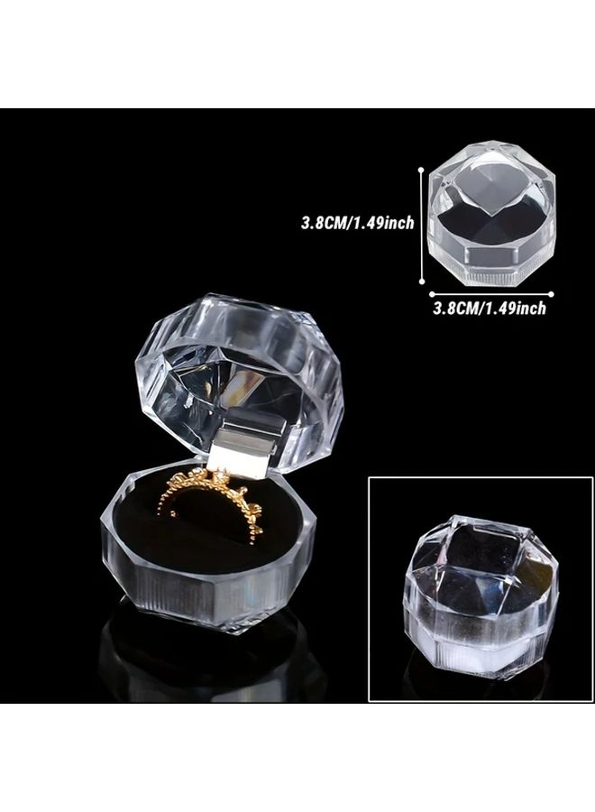 20Pcs Black Jewelry Boxes With Flip Lid Stackable Storage Cases Organizer For Home Travel - Image 3