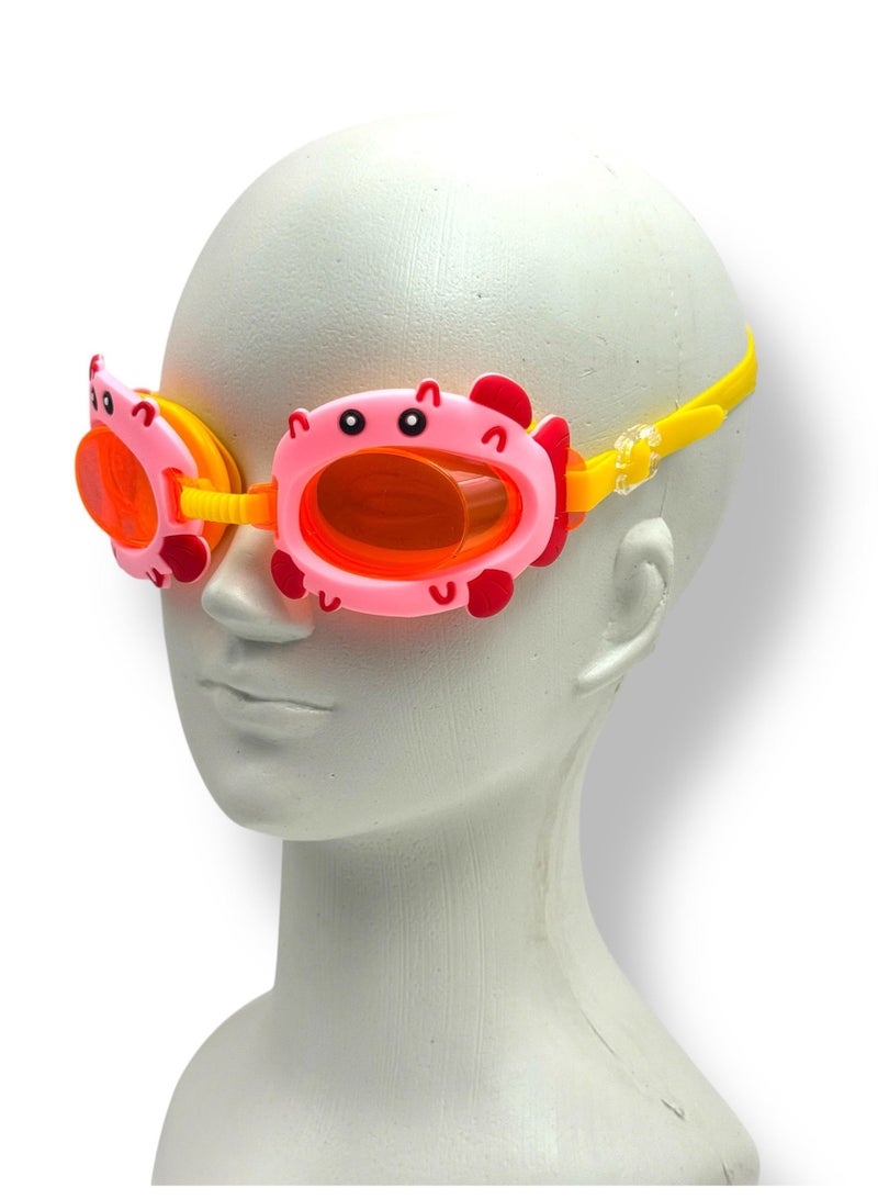 QSHOP QSHOP® Kids Swim Goggles with UV Protection, Anti-Fog, No Leak, Adjustable Strap, Flexible Nose Bridge Design - Kids Swim Goggles  - Image 1