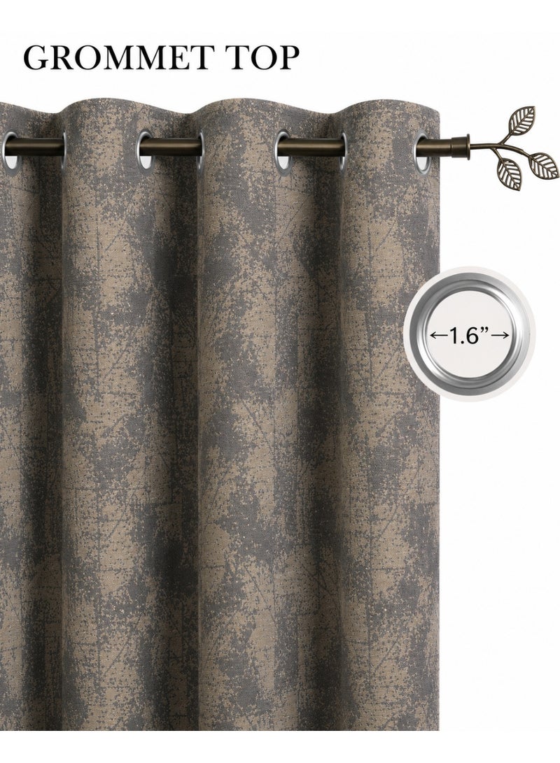 Amali Premium Textured Curtain Set (2 Panels), Luxury Polyester Drapes for Bedroom & Living Room, Elegant Modern Design, Multiple Sizes & Colors - Image 2