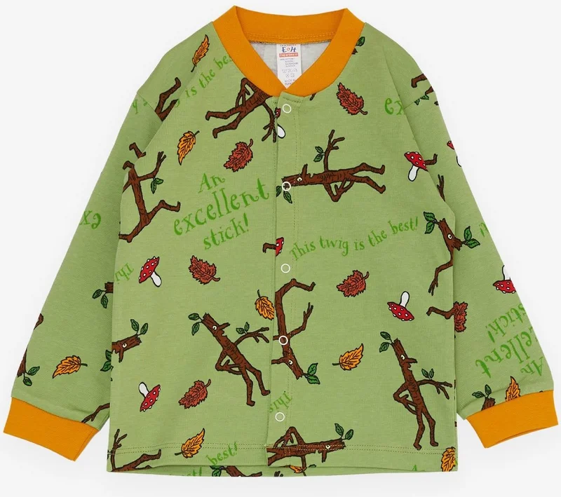 بريز Girls & Boys Baby Boy Bodysuit Set of 3 Forest Theme with Cute Branch Figure 4 Months - 1 Year Old, Green