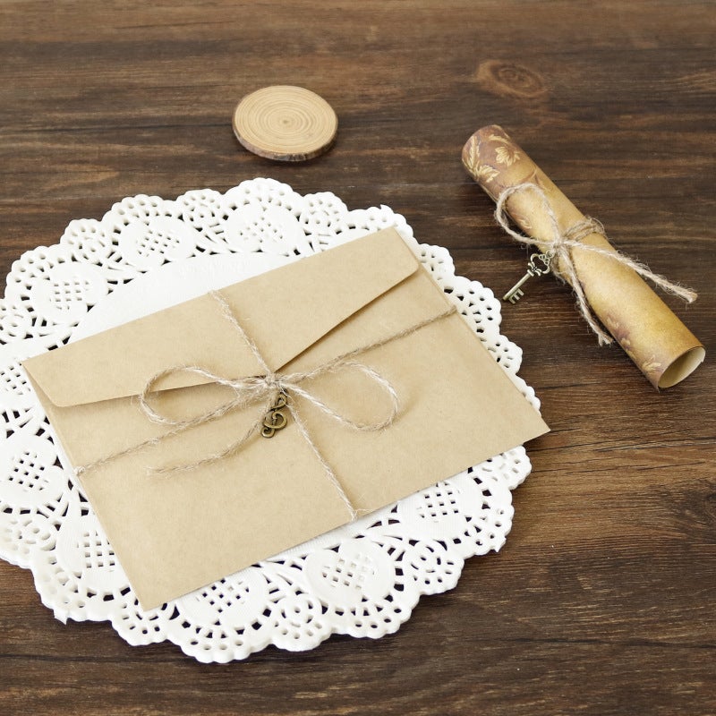 Confession Letterhead Handwritten Love Letter Vintage Letter Paper Envelope Kraft Paper Envelope Paper Bag Set With Hemp Rope Pendant - Image 4
