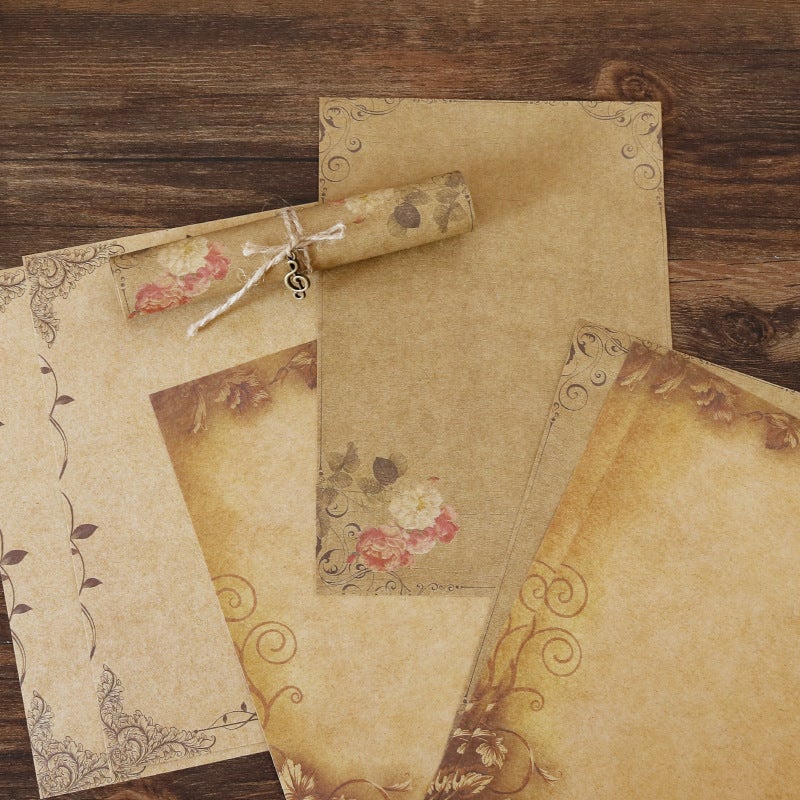 Confession Letterhead Handwritten Love Letter Vintage Letter Paper Envelope Kraft Paper Envelope Paper Bag Set With Hemp Rope Pendant - Image 3