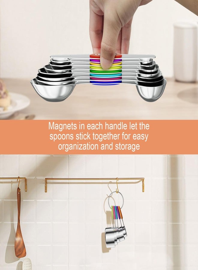 TopFeel 13-Piece Measuring Cups and Magnetic Spoons Set, 5 Stainless Steel Measuring Cups, 7 Double-Sided Magnetic Measuring Spoons & 1 Leveler for Cooking and Baking (5+7+1) - Image 4