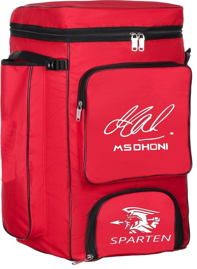 SPARTEN Cricket kit Bag daffle Bag Nylon Padded Foam Material Cricket kit Bag with Shoes Compartment and 2 BAT Pocket (Red) - Image 2
