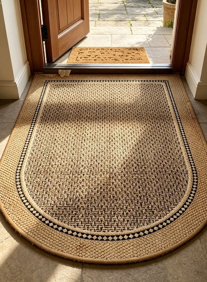 Quivlox Door Mat Carpet,60*90cm Large Door Mats Non-Slip Durable Mat Kitchen Rug Pad Dirt Entryway Rug Front Door Mat,Heavy Duty Waterproof Indoor Outside Mats Entrance Home Floor Mat Entrance Doormat Half Round Door Mat - Image 3