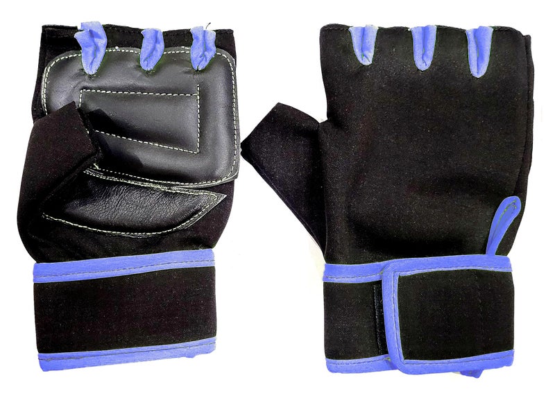 Protoner Gym Gloves with Padded Palm Black & Blue - Image 4