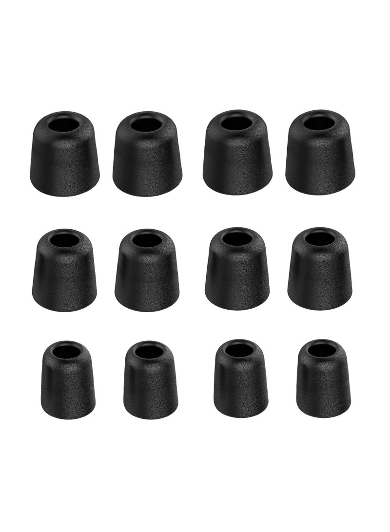 SYOSI 6 Pairs Earphone Tips New Bee 12pcs Premium Replacement Earbud Tips, Blocking Out Ambient Noise Memory Foam Earbuds, Inner 4.9mm for in-Ear Headphones with 5mm to 7mm Tips (Black, S/M/L) - Image 1