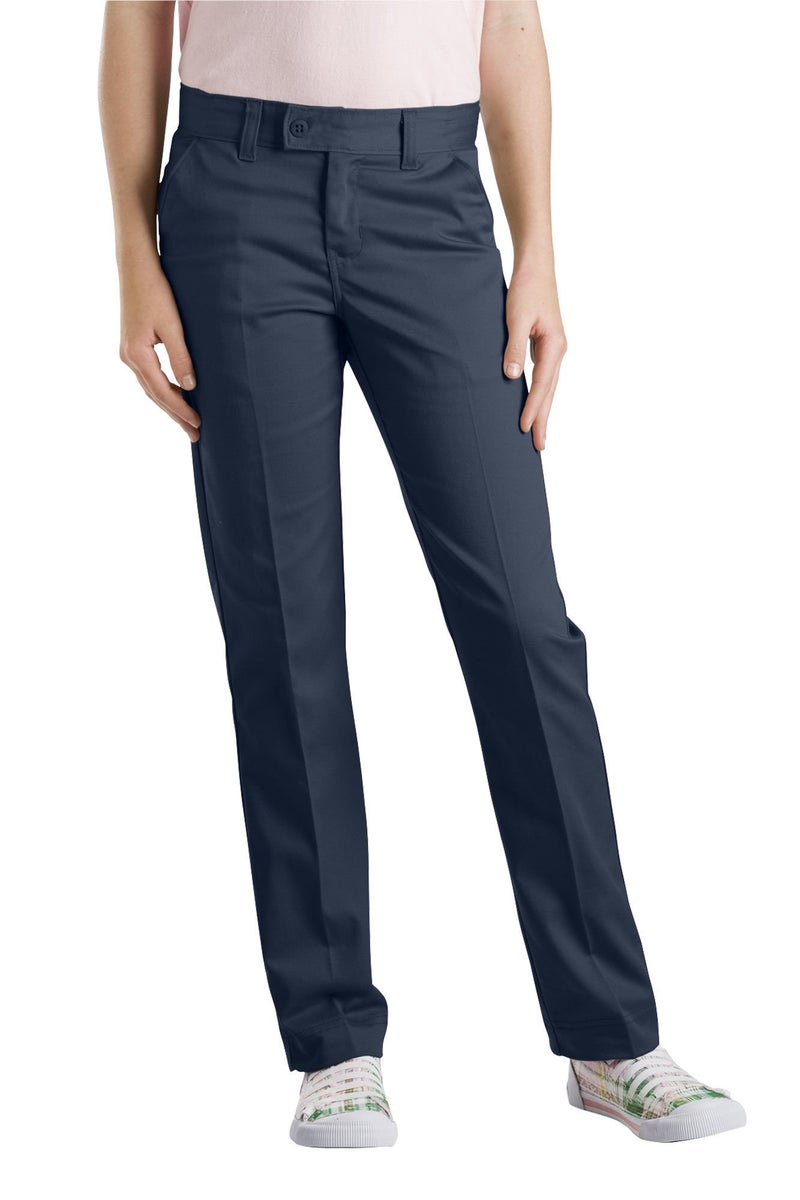 Dickies Kids Girls 7-16 Stretch Slim Straight Pant, Dark Navy, 7 - Image 5