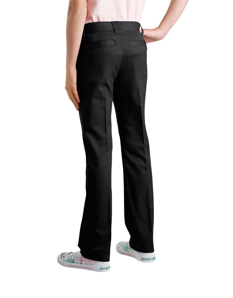 Dickies Kids Girls 7-16 Stretch Slim Straight Pant, Dark Navy, 7 - Image 2