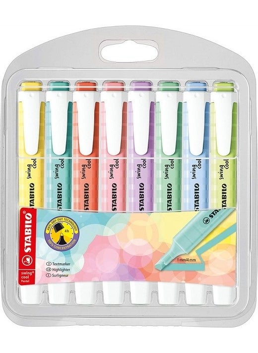 STABILO Highlighter Swing Cool Pastel 8 Pack  - Image 1
