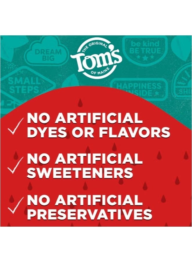 Tom's of Maine ADA Approved Fluoride Children's Toothpaste, Natural Toothpaste, Dye Free, No Artificial Preservatives, For Children Over 2 Years Old 144g (Strawberry flavor) - Image 4