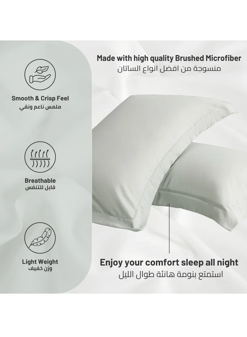 Donetella Microfiber Pillowcases 2-Pcs Soft Pillow Cover (50 x 75 CM) With Envelope Closure (Without Pillow Insert),Mercury