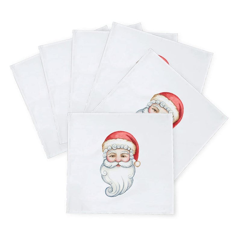 Khakee 6 Pcs Christmas Theme Silk Table Napkins 10x 10 for Xmas Decoration Christmas OrnamentsChristmas Giftxmas21080 - Image 2