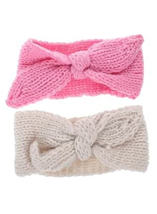 Newborn Baby Headbands Set Of 2 Cute Bow Hair Accessories For Girls And Boys - Image 1