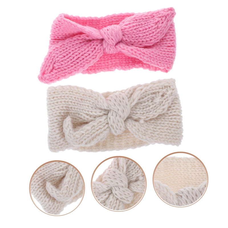 Newborn Baby Headbands Set Of 2 Cute Bow Hair Accessories For Girls And Boys - Image 4