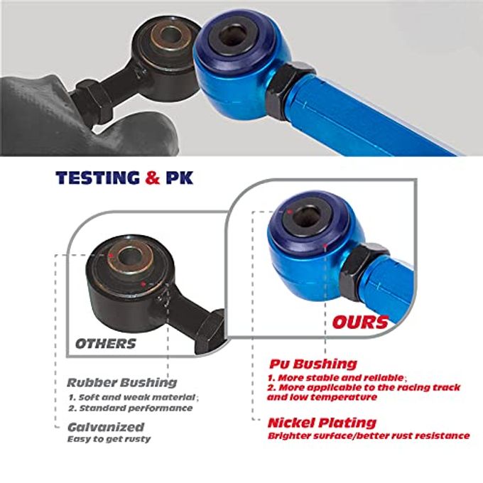 KSP PERFORMANCE Ksp Rear Camber Arms/Kits, Adjustable Toe2.00 To +2.00 Camber3.00 To +3.00 Suspesnion Arm Fits 350Z 370Z Altima G35 G37 Sedan Coupe, 2Pc - Image 2