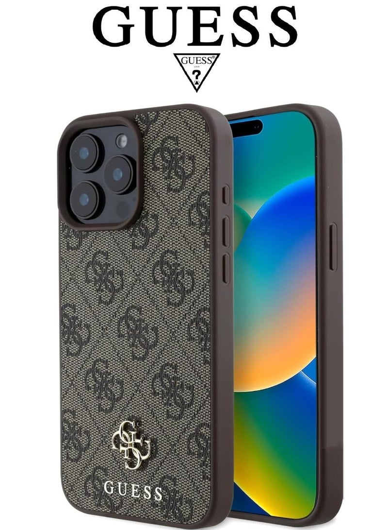CG MOBILE iPhone 15 Pro Max case with luxurious and elegant leather. iphone 15 pro max cover supports MagSafe wireless charging. It's a durable, shock resistant iphone case. iphone 15 pro covers features a French design and is certified in partnership with (GUESS) & (CG MOBILE). - Image 1