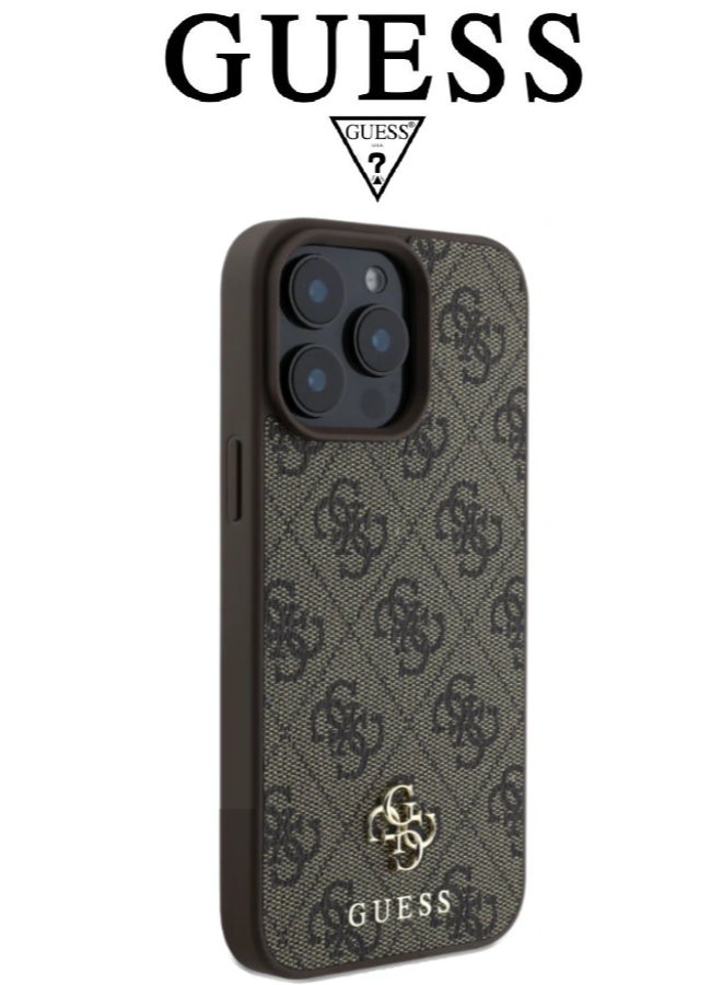 CG MOBILE iPhone 15 Pro Max case with luxurious and elegant leather. iphone 15 pro max cover supports MagSafe wireless charging. It's a durable, shock resistant iphone case. iphone 15 pro covers features a French design and is certified in partnership with (GUESS) & (CG MOBILE). - Image 2