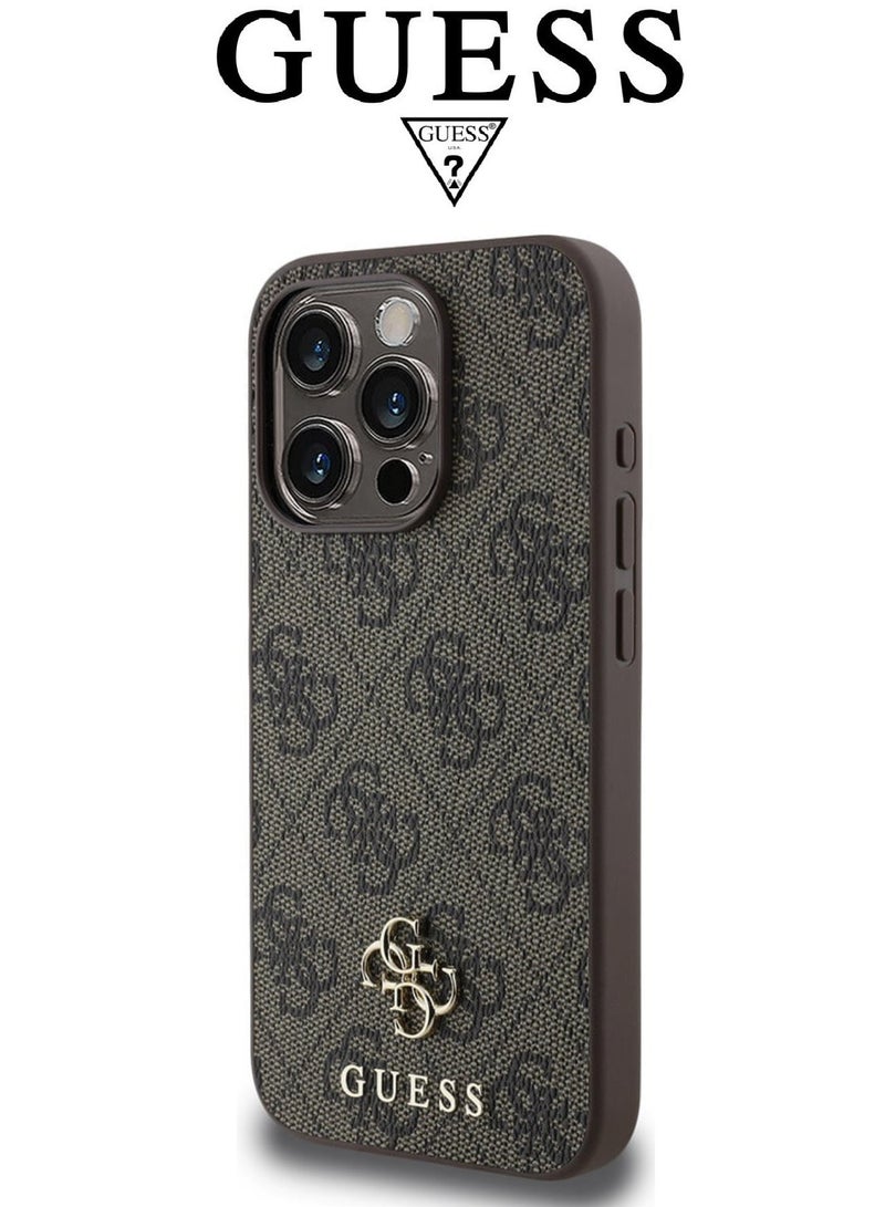 CG MOBILE iPhone 15 Pro Max case with luxurious and elegant leather. iphone 15 pro max cover supports MagSafe wireless charging. It's a durable, shock resistant iphone case. iphone 15 pro covers features a French design and is certified in partnership with (GUESS) & (CG MOBILE). - Image 4