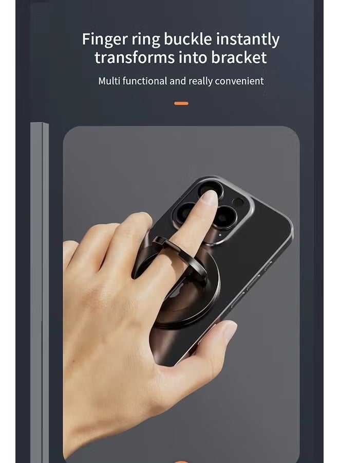 Smartphone holder with a magnetic ring for MagSafe Dual-Side Magnetic technology. It serves as a removable gym phone grip with a kickstand, compatible with iPhone 16/15/14/13/12 series and magnetic car mounts - Image 3