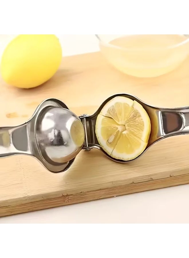 أمم عصارة الحمضيات اليدوية من الفولاذ المقاوم للصدأ، عصارة يدوية متعددة الوظائف لليمون والبرتقال بمقبض مريح، عصارة مطبخ سهلة التنظيف - Image 3