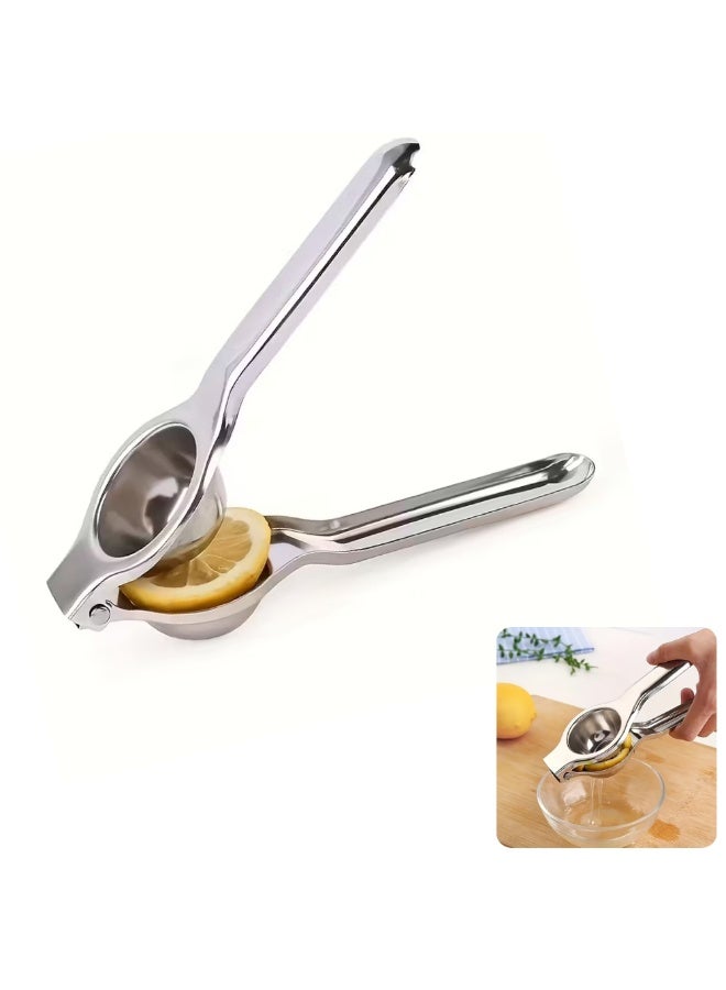 أمم عصارة الحمضيات اليدوية من الفولاذ المقاوم للصدأ، عصارة يدوية متعددة الوظائف لليمون والبرتقال بمقبض مريح، عصارة مطبخ سهلة التنظيف - Image 2