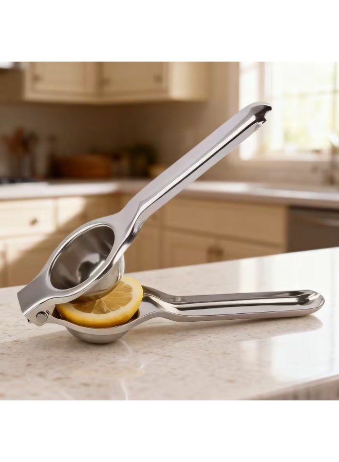 أمم عصارة الحمضيات اليدوية من الفولاذ المقاوم للصدأ، عصارة يدوية متعددة الوظائف لليمون والبرتقال بمقبض مريح، عصارة مطبخ سهلة التنظيف - Image 5