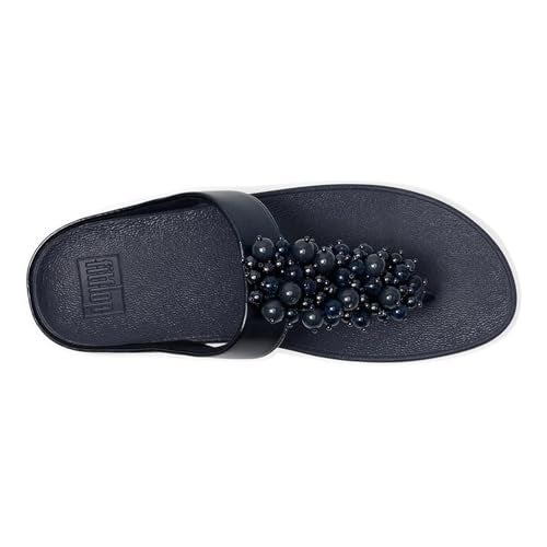 FitFlop Women's Fino Bauble-Bead Toe-Post Sandals, Navy, 7 - Image 5