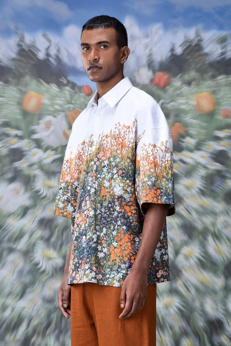 Genes Lecoanet Hemant Drop Shoulder Meadow Oversized Shirt