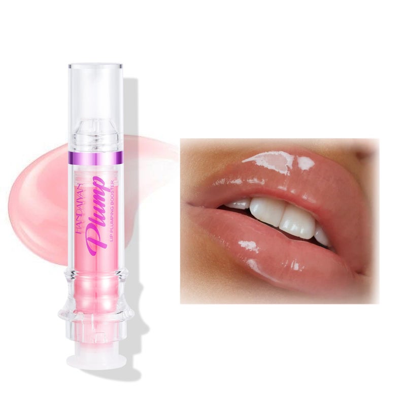 BAISEN DIARY Plumping Lip Oil With Chili Extract - Fuller Lips Instantly! Ultra-Hydrating & Nourishing, Glossy Finish Lip Glow Oil, Lip Plumping Booster Plump, Smooth, and Define Your Lips Naturally (01 Pink) - Image 1