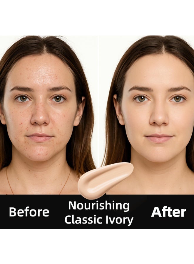 FV Waterproof Liquid Foundation with Matte Finish Lightweight OilFree Natural Look Makeup for Combination Oily Skin Light to Medium Coverage Ivory 1 fl oz - Image 4