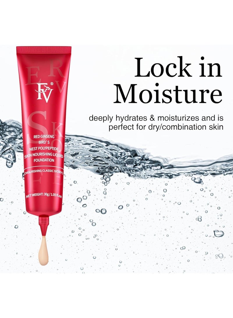 FV Waterproof Liquid Foundation with Matte Finish Lightweight OilFree Natural Look Makeup for Combination Oily Skin Light to Medium Coverage Ivory 1 fl oz - Image 3