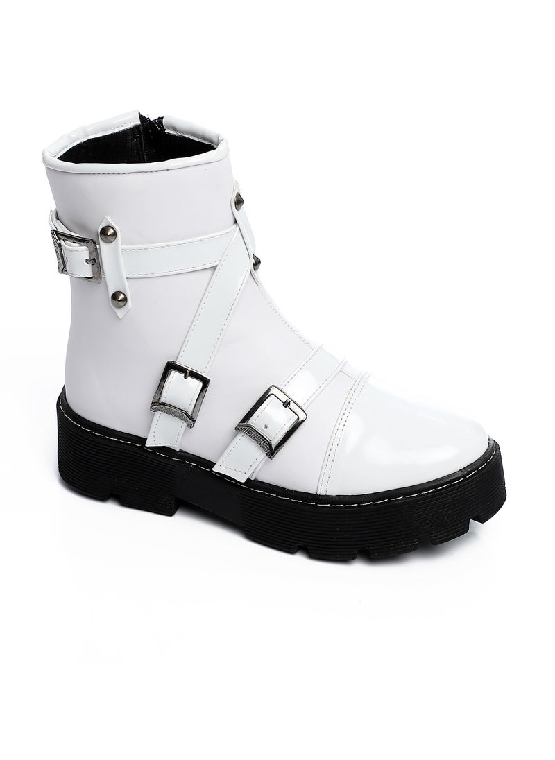 Generic - Half Boots White Shiny / Leather - Image 1