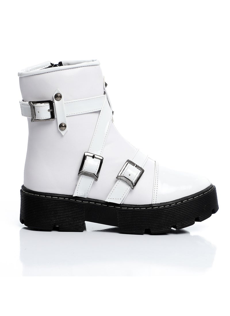Generic - Half Boots White Shiny / Leather - Image 1