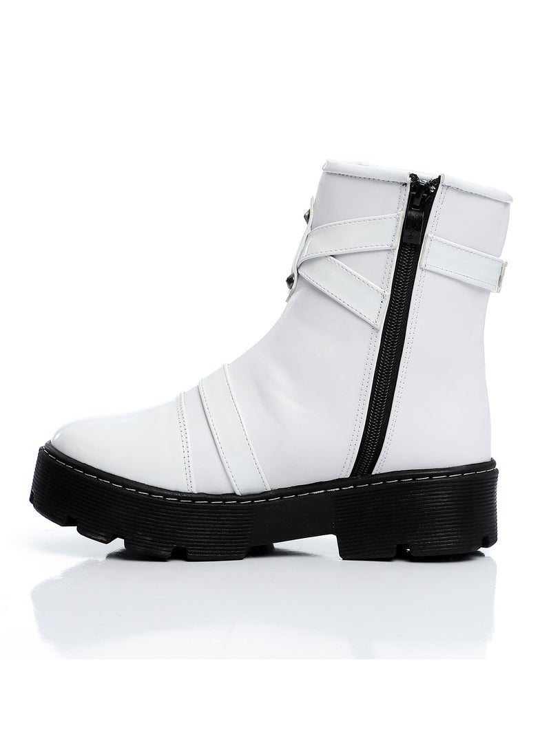 Generic - Half Boots White Shiny / Leather - Image 1