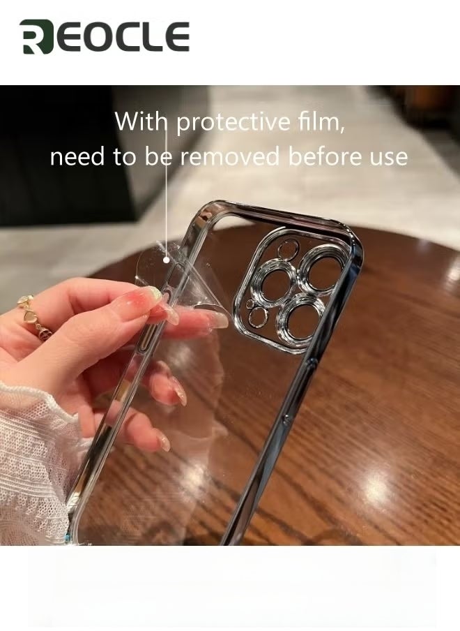 REOCLE Magnetic Clear for iPhone 14 13 Pro Max Case with Camera Protector Full Protection Case Integrated Camera Protection Wireless Charging Cover Slim Thin Non-Yellowing Phone Case - Image 4