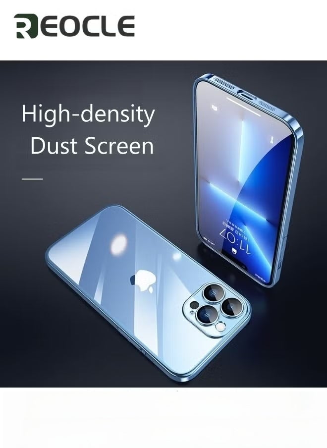 REOCLE Magnetic Clear for iPhone 14 13 Pro Max Case with Camera Protector Full Protection Case Integrated Camera Protection Wireless Charging Cover Slim Thin Non-Yellowing Phone Case - Image 3