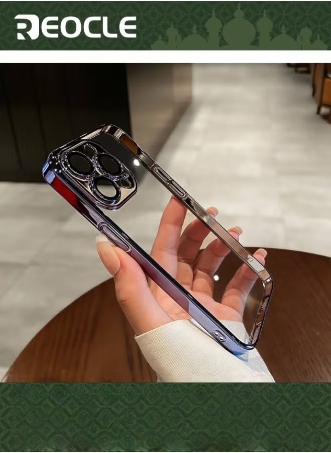 REOCLE Magnetic Clear for iPhone 14 13 Pro Max Case with Camera Protector Full Protection Case Integrated Camera Protection Wireless Charging Cover Slim Thin Non-Yellowing Phone Case - Image 1