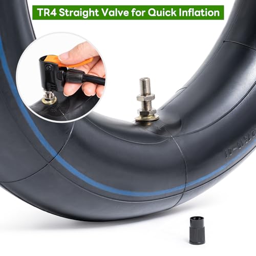 StaiBC Heavy-Duty 2.75/3.00-10 Inner Tube Thickened 2mm 80/100-10 Motorcycle Tubes withTR4 Valve Compatible 2.75-10 3.00x10 2.50x10 E-Bike, Scooter, Moped Tire Tube - Image 4
