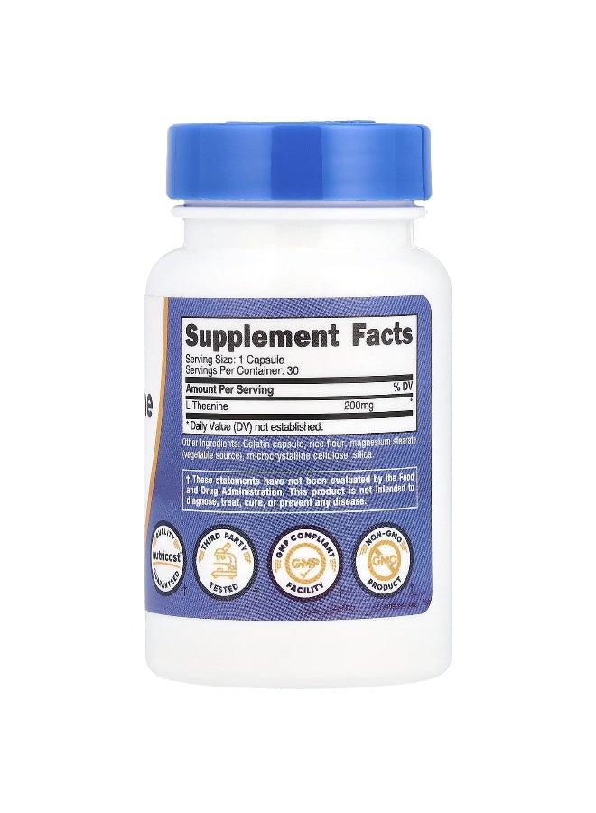 Nutricost, L-Theanine, 200 mg, 30 Capsules (Packaging may vary) - Image 2