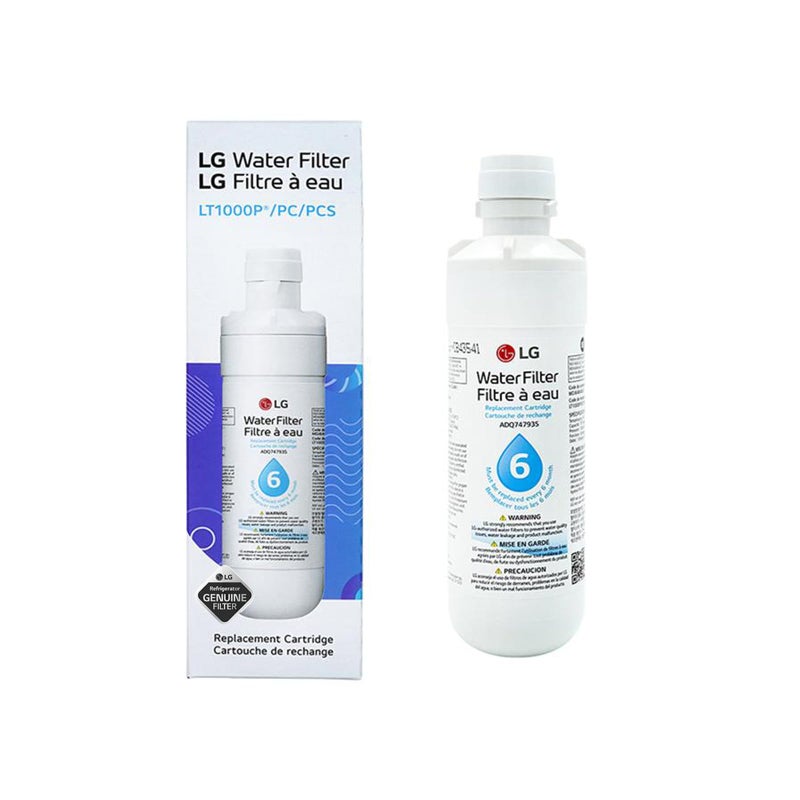 LG LT1000P - 6 Month / 200 Gallon Capacity Replacement Refrigerator Water Filter (NSF42, NSF53, and NSF401) ADQ74793501, ADQ75795105, AGF80300704, or AGF80300705 White - Image 1