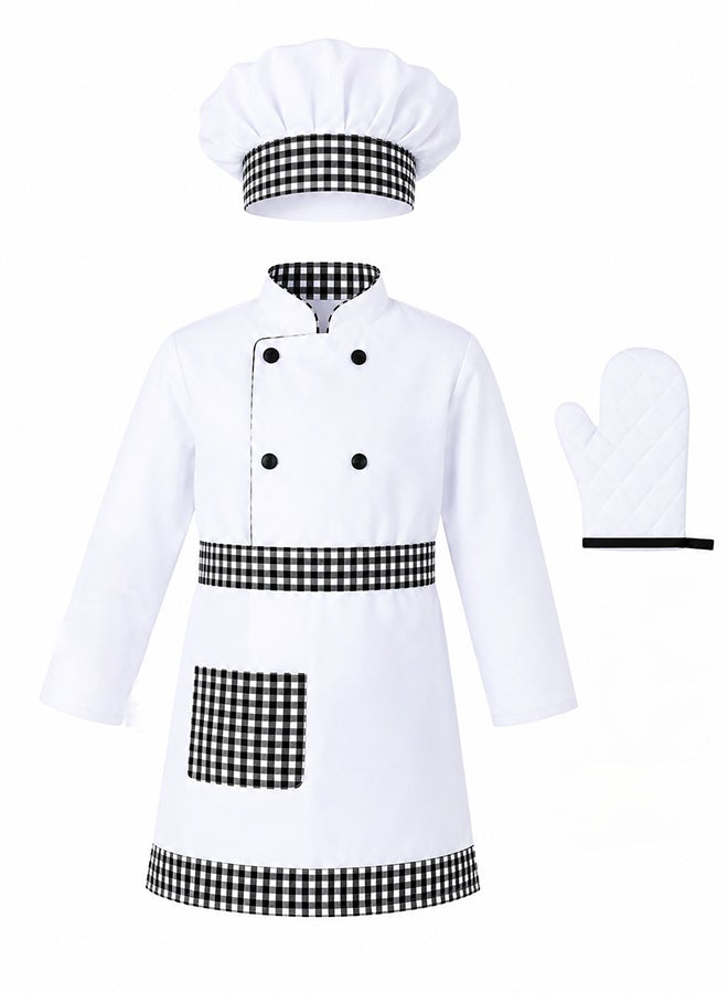Toy Land Kids Chef Costume Set with Chef Hat and Oven Mitt – Cooking Roleplay Fancy Dress Outfit for Boys & Girls of age 12 to 13 years - Image 1