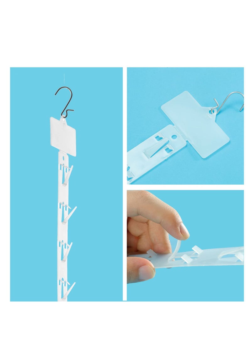 KASTWAVE 12 Pieces Station Hanging Merchandise Strips with Hooks, Merchandise Display Clip on Strip with Label Header for Retail Store Display - Image 3