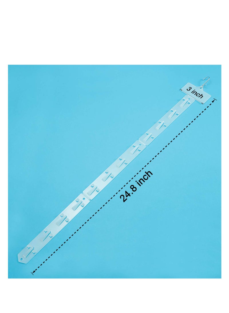 KASTWAVE 12 Pieces Station Hanging Merchandise Strips with Hooks, Merchandise Display Clip on Strip with Label Header for Retail Store Display - Image 5