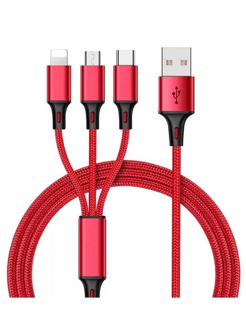 5. This multi usb cable Made of the extra strong durable wire core and nylon braded with aluminum. Premium ports enhances the durability, safety and flexibility. We provide 1 year warranty.  - Image 1