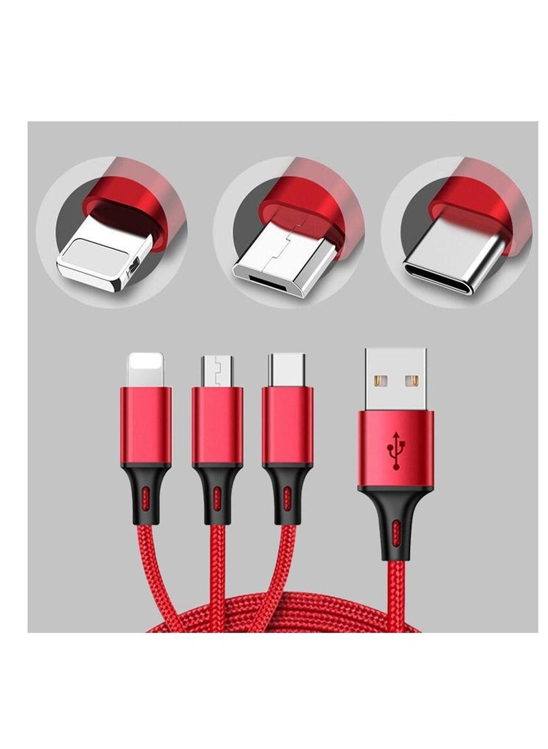 5. This multi usb cable Made of the extra strong durable wire core and nylon braded with aluminum. Premium ports enhances the durability, safety and flexibility. We provide 1 year warranty.  - Image 2
