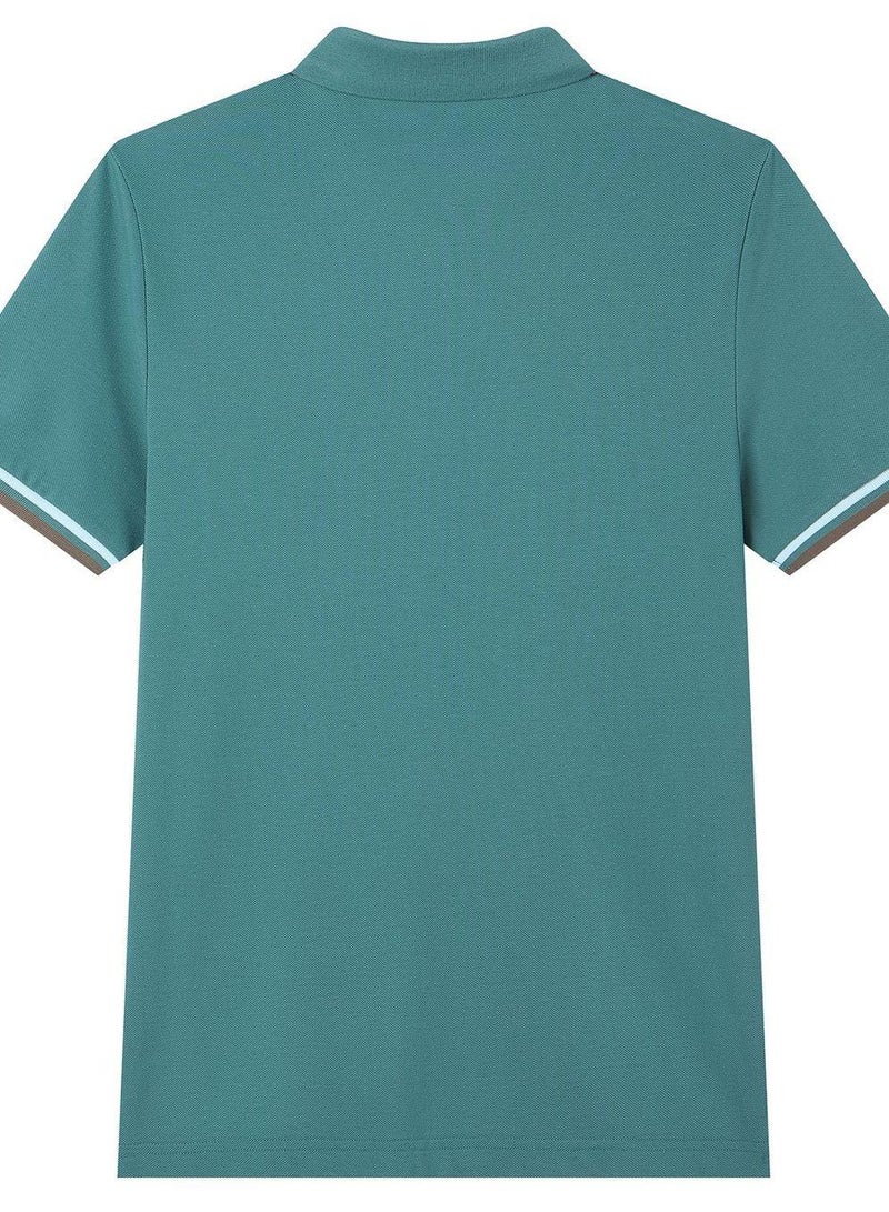GIORDANO Men’s Cotton Slim Performance Polo with Small Lion Embroidery - Image 4