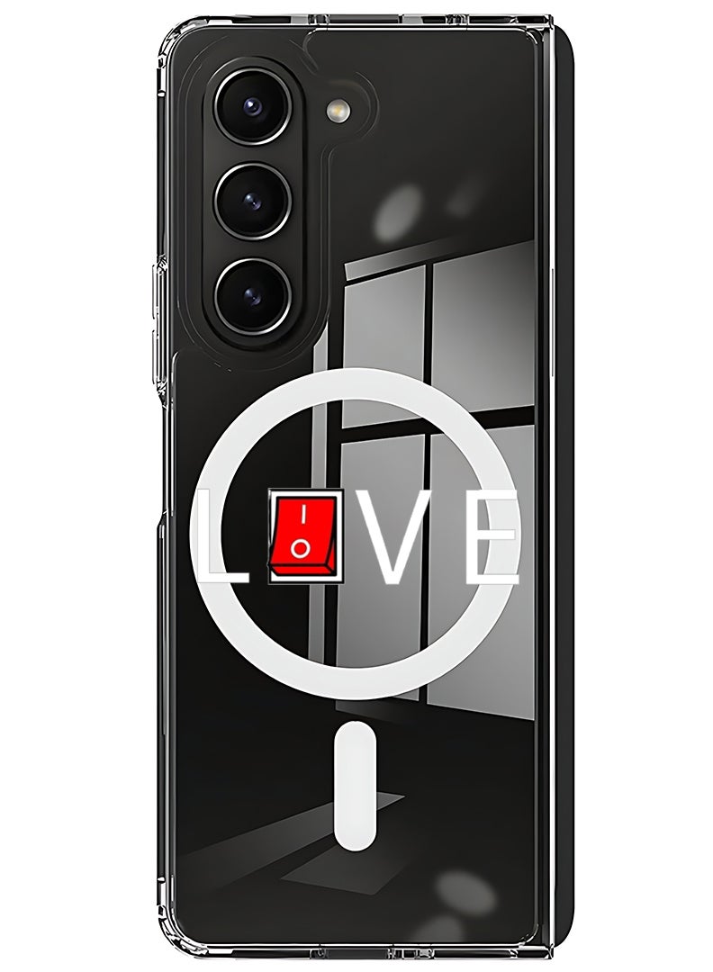 Theodor Magnetic Case for Samsung Galaxy Z Fold 5 Compatible with MagSafe Wireless Charging, Shockproof Phone Bumper Cover Live - Image 1